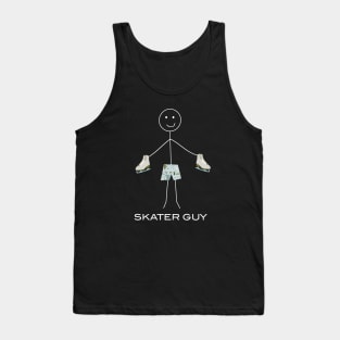 Funny Mens Ice Skating Boy Figure Skater Tank Top